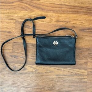 Michael Kors Black Pebbled Crossbody Bag
